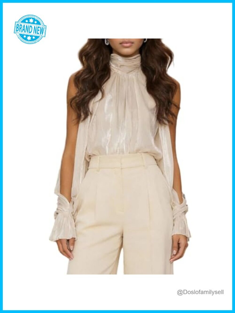Women's Chiffon Blouse Sheer Mesh Ruffle Cold Shoulder Top